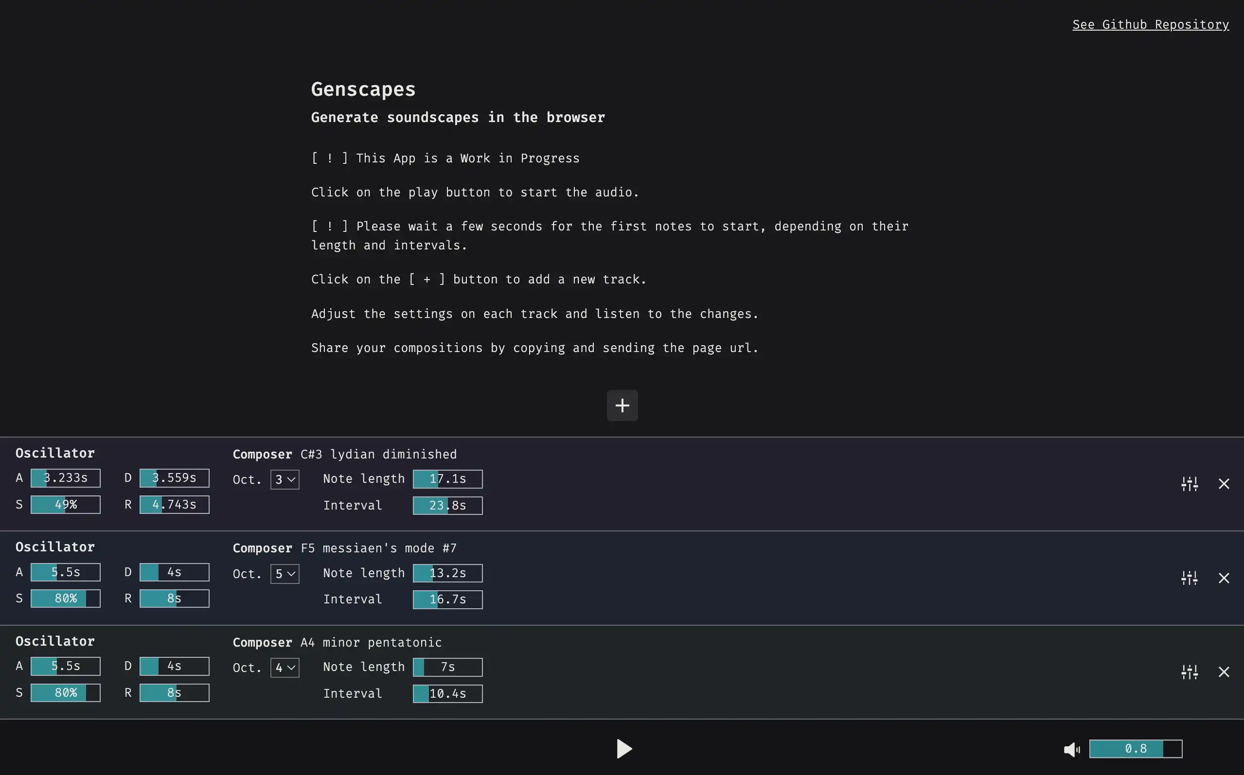 Genscapes landing page view